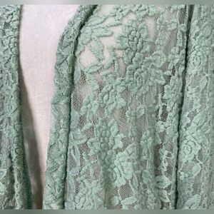 Daytrip From Buckle Lace Cardigan - Sage Size M Effortless Boho Chic